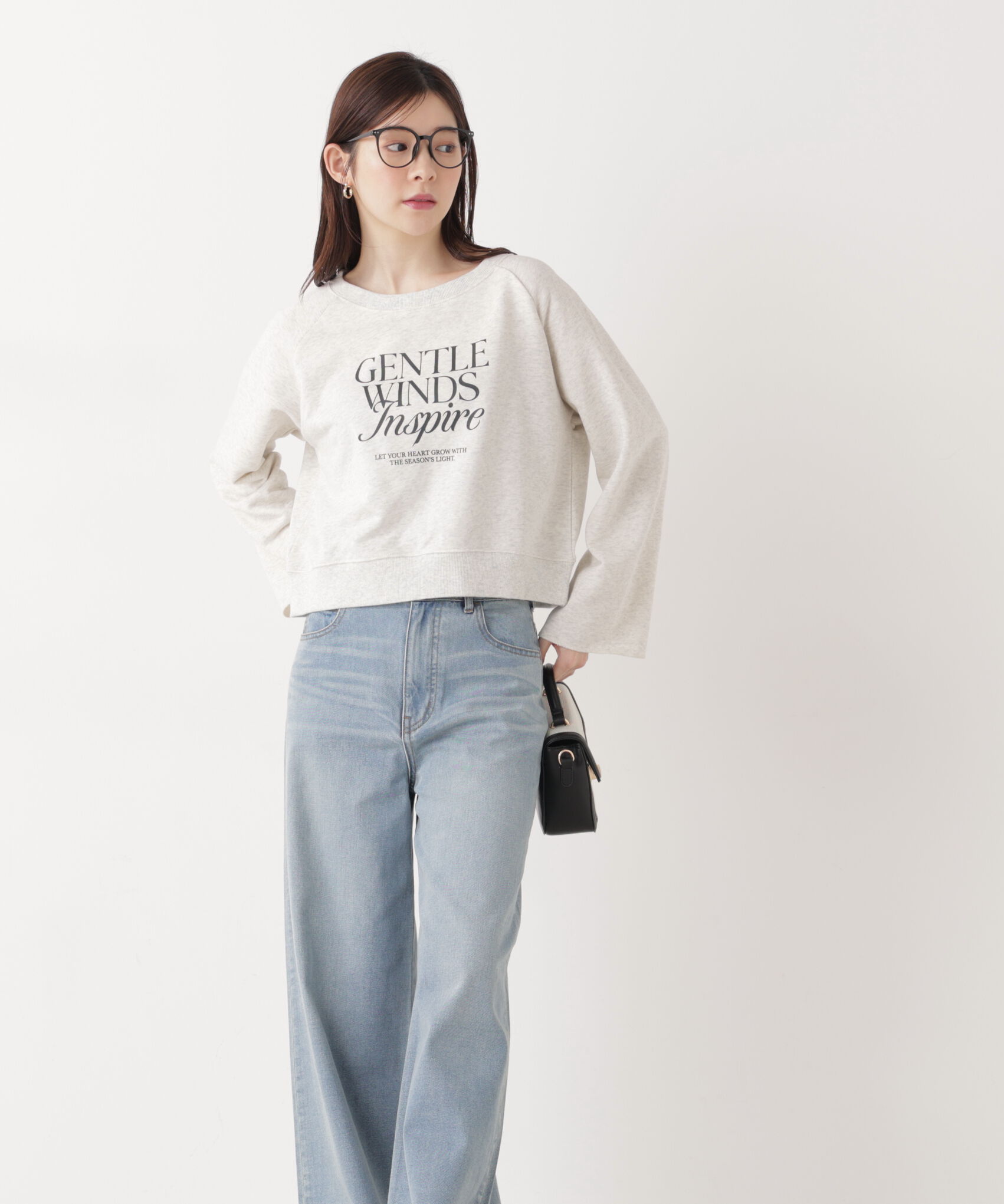 PROPORTION BODY DRESSING「＜ウォッシャブル＞〈a/mie〉ラグランロゴトップス　26SS」|Tシャツ・カットソー|