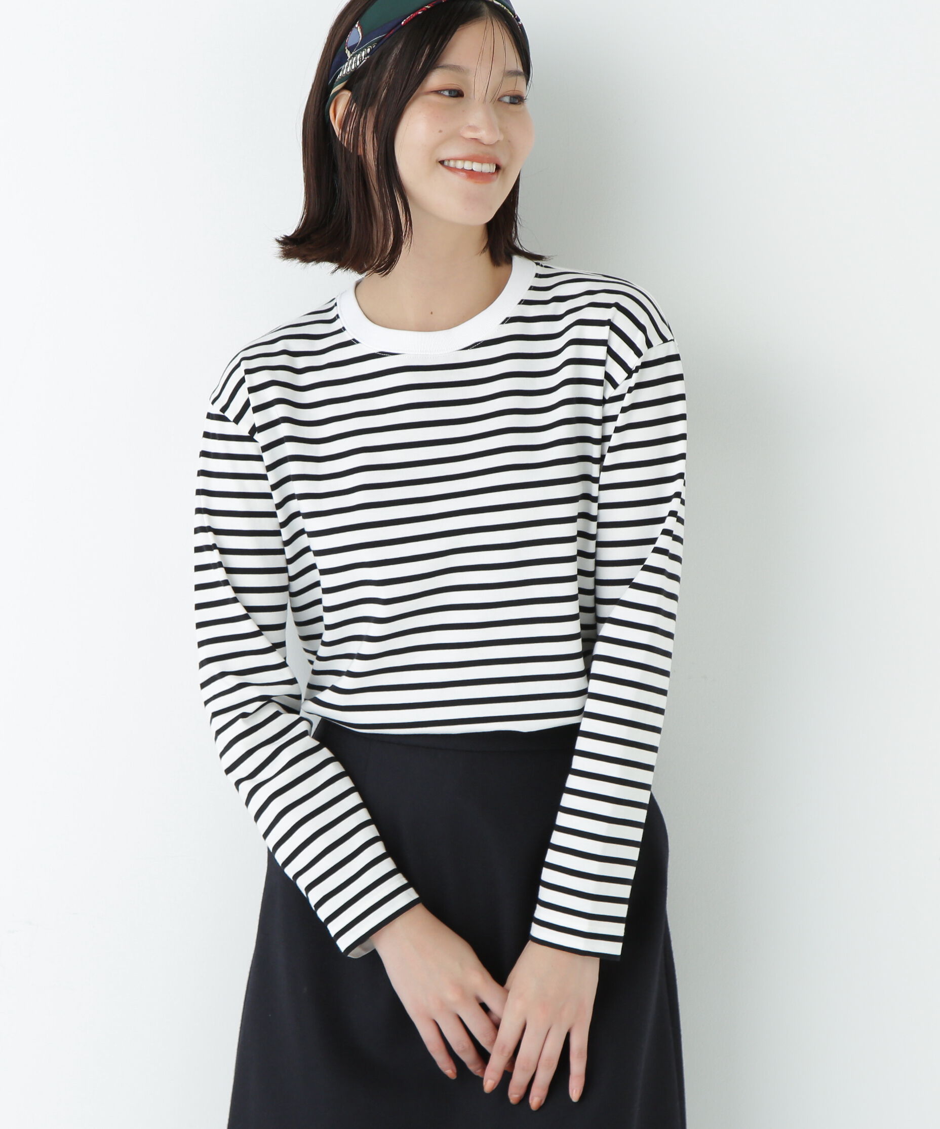  「ボーダーロングスリーブＴシャツ」|Tシャツ・カットソー|ブラックボー 3