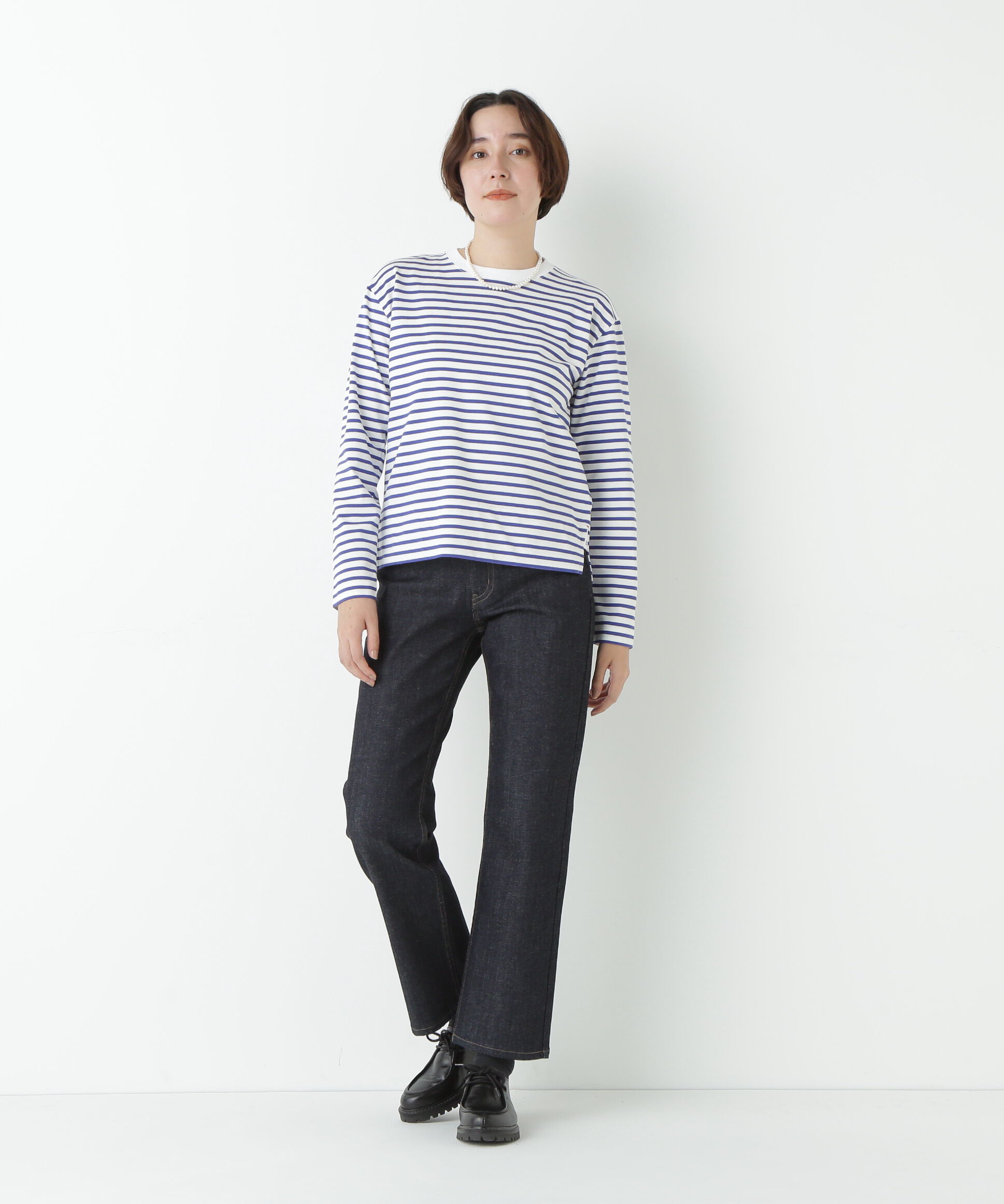  「ボーダーロングスリーブＴシャツ」|Tシャツ・カットソー|