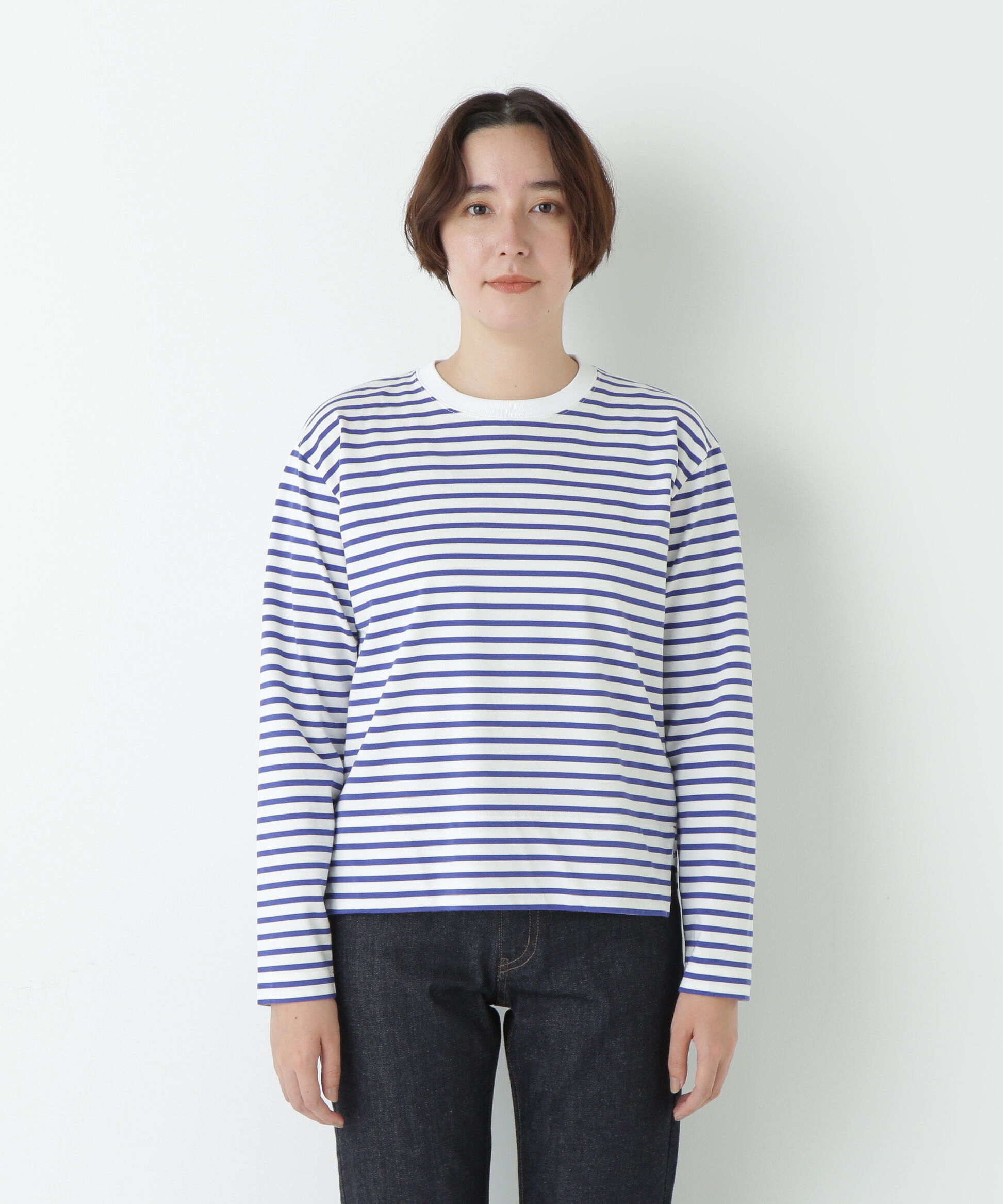  「ボーダーロングスリーブＴシャツ」|Tシャツ・カットソー|