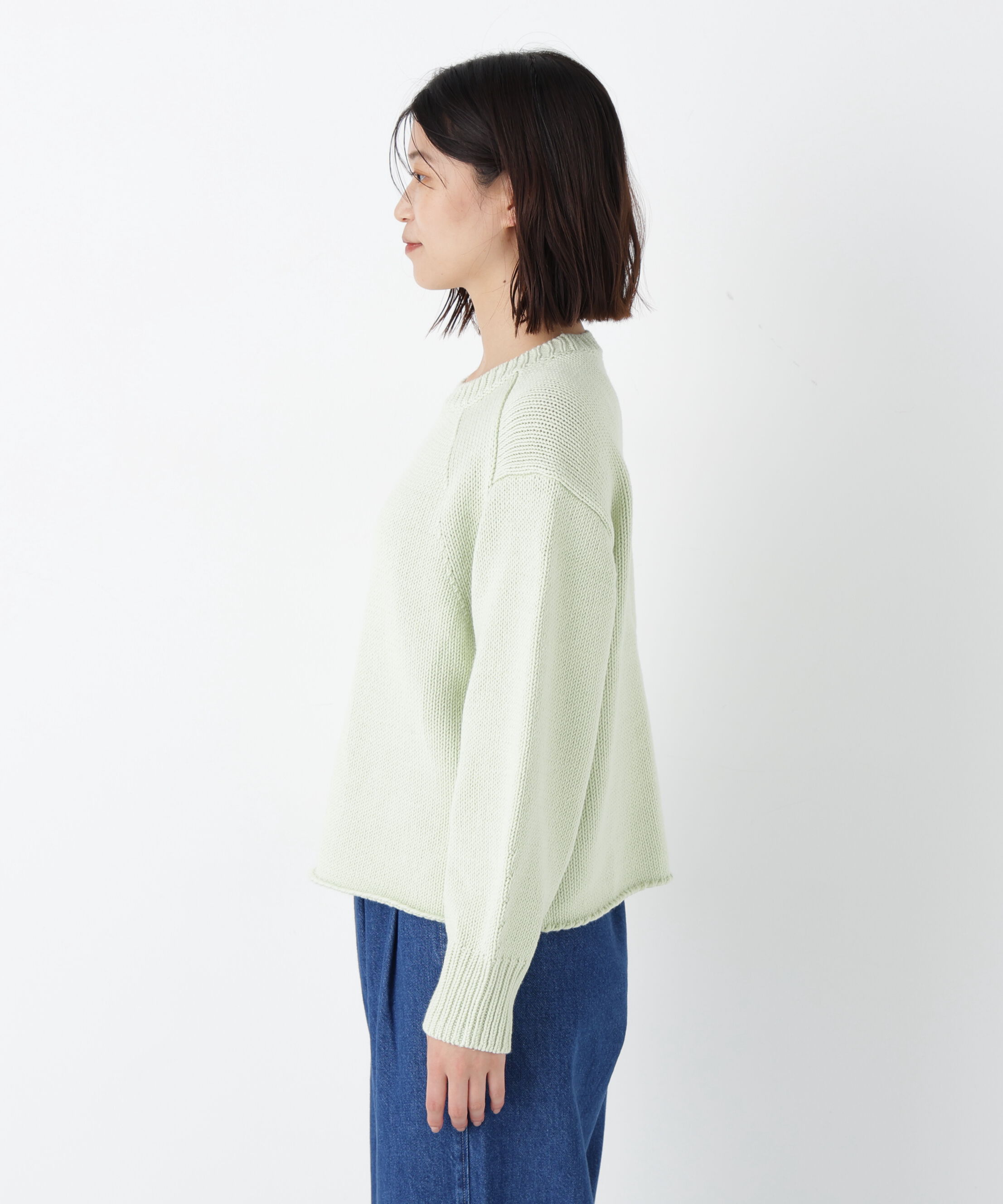  「◆コットンミックスローゲージニットプルオーバー」|ニット・セーター|