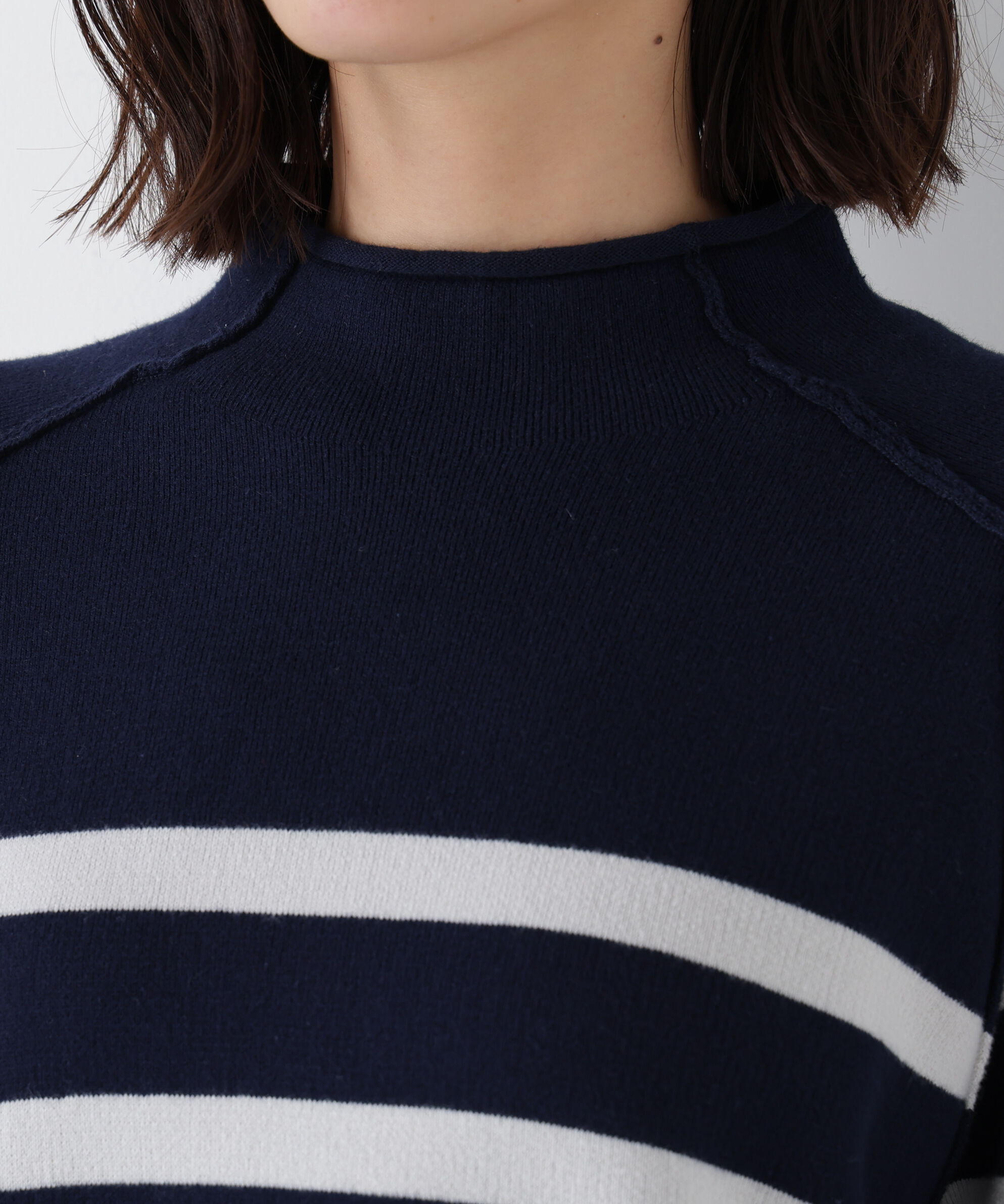  「◆コットンジャガードボトルネックＰＯ」|ニット・セーター|