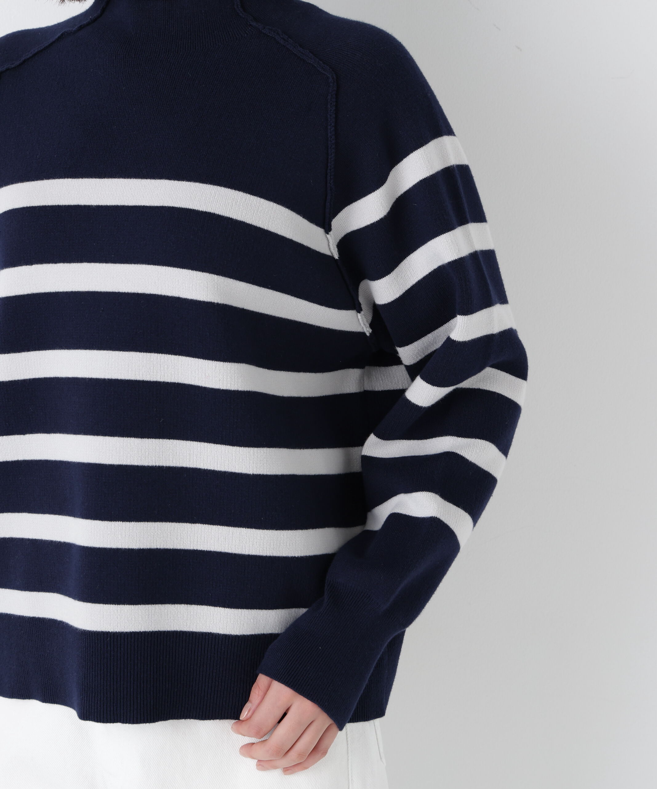  「◆コットンジャガードボトルネックＰＯ」|ニット・セーター|