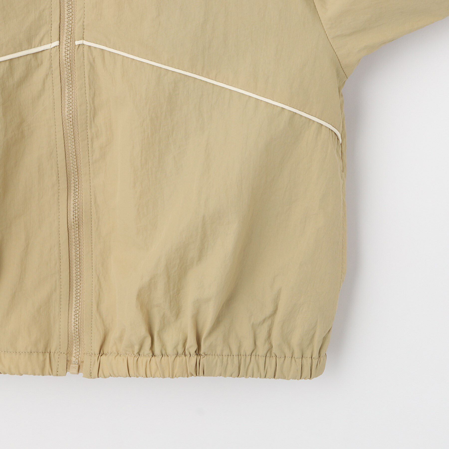 SHOO･LA･RUE「【100-150cm/洗える/男女兼用】スタンドカラー パイピングブルゾン」|ブルゾン・スタジャン|