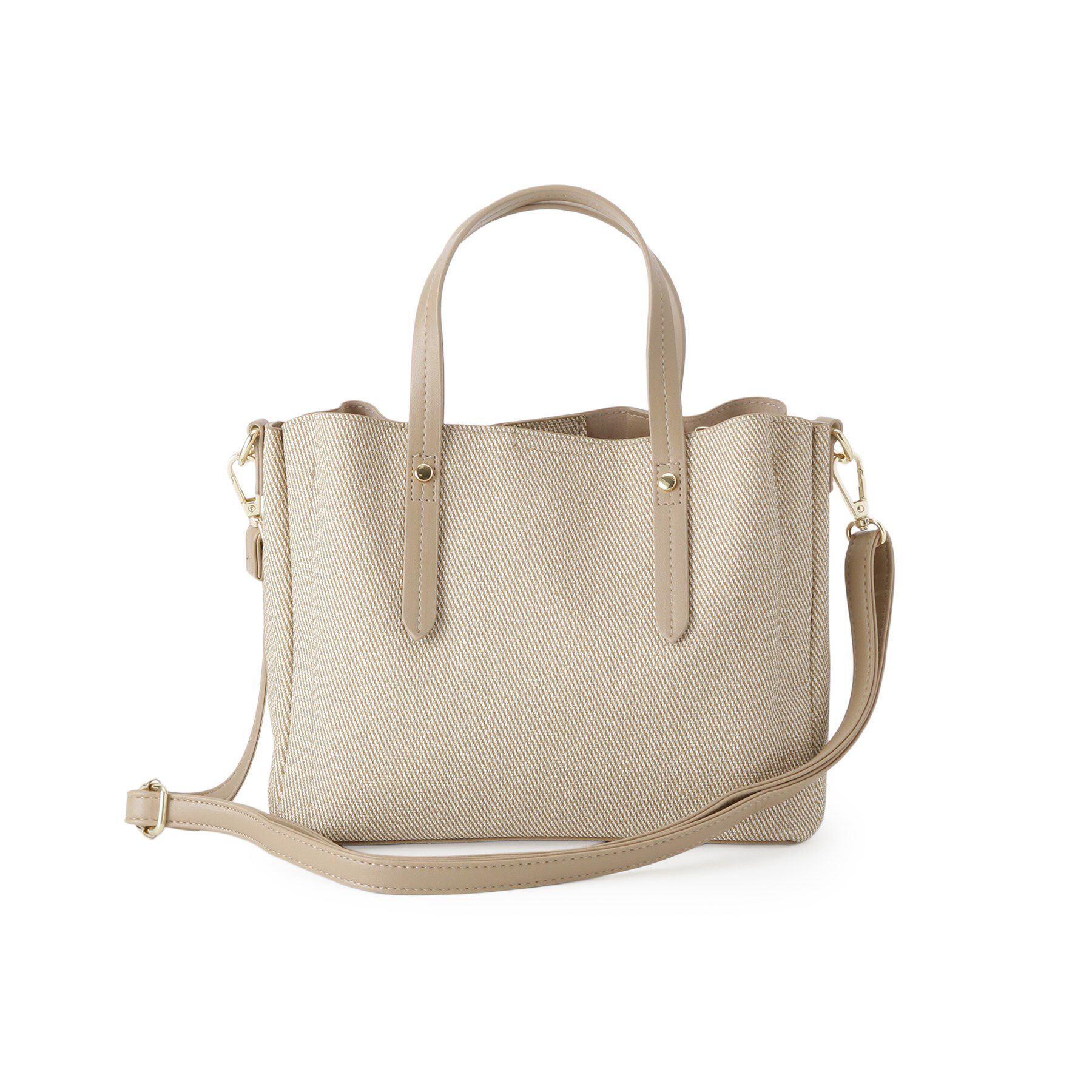 SHOO･LA･RUE「【2WAY】キャンバス風合皮トート」|トートバッグ|