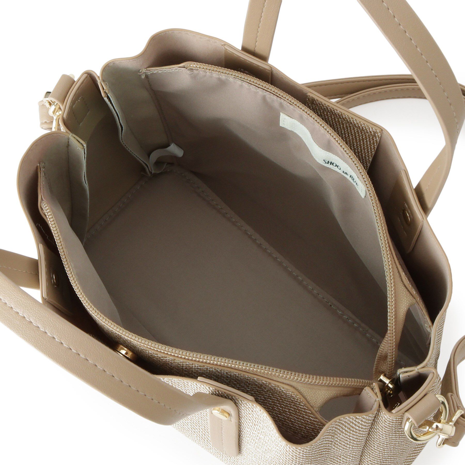 SHOO･LA･RUE「【2WAY】キャンバス風合皮トート」|トートバッグ|