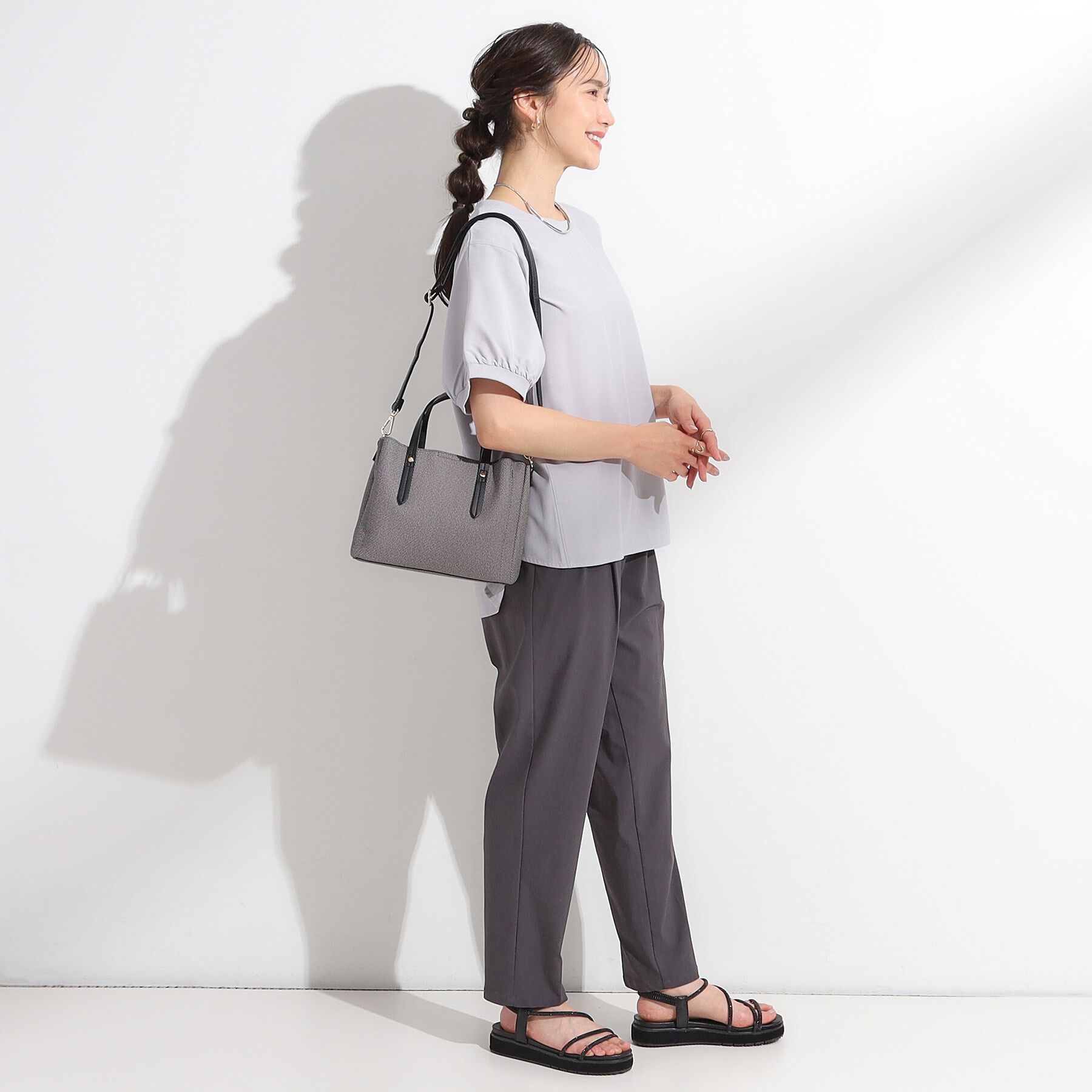 SHOO･LA･RUE「【2WAY】キャンバス風合皮トート」|トートバッグ|