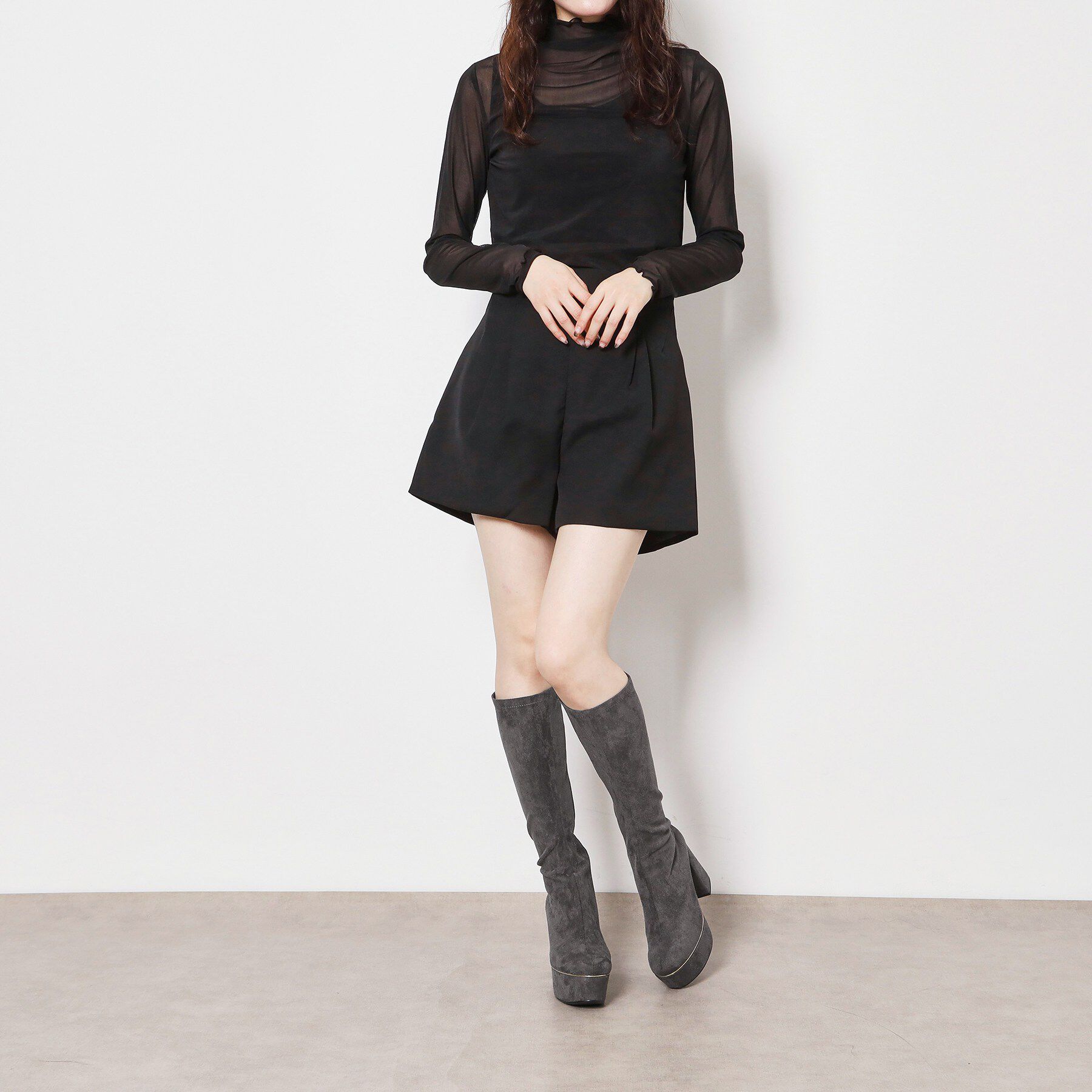 ESPERANZA「ラク盛りロング細ブーツ」|ショートブーツ|