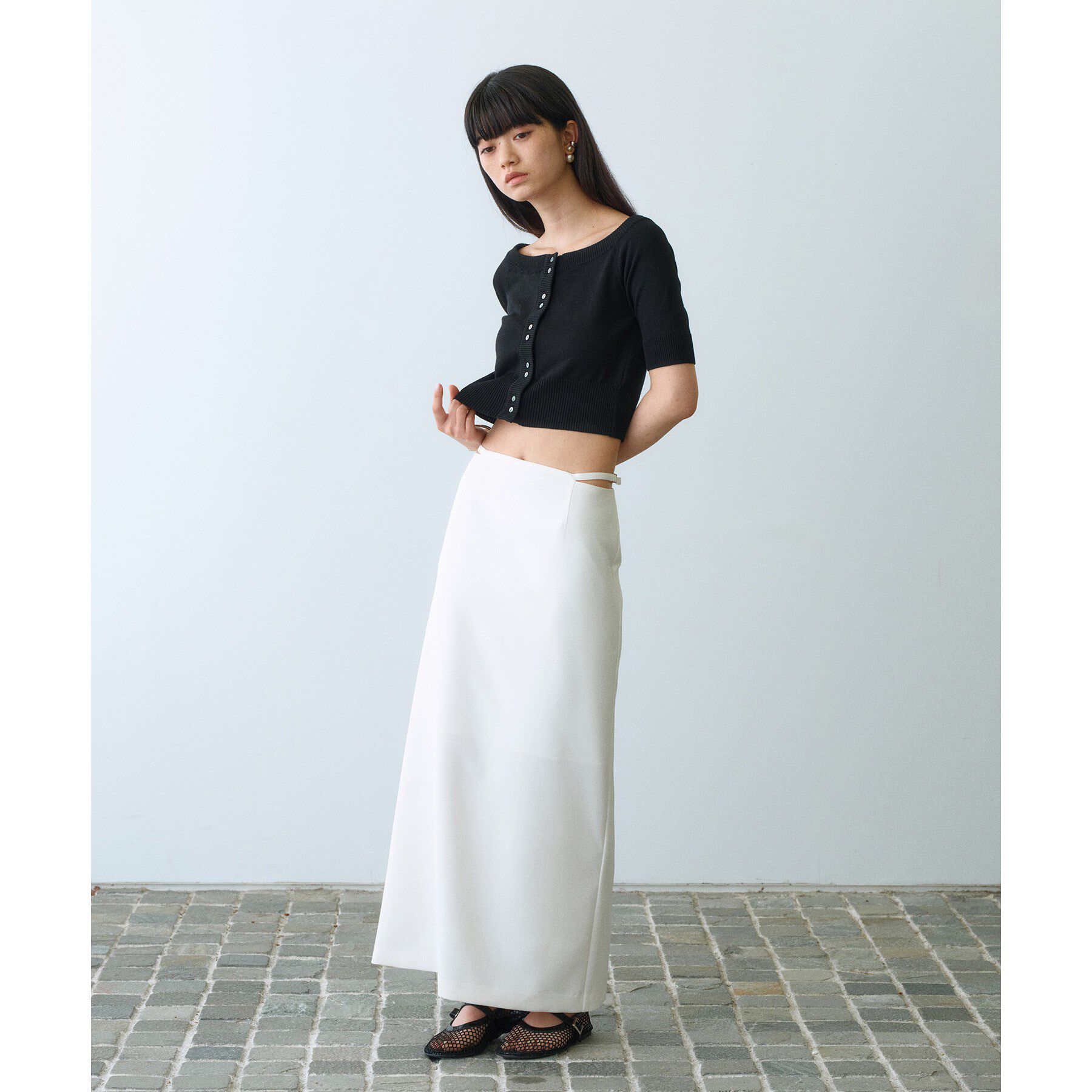 CODE A「design knit short cardigan」|カーディガン|
