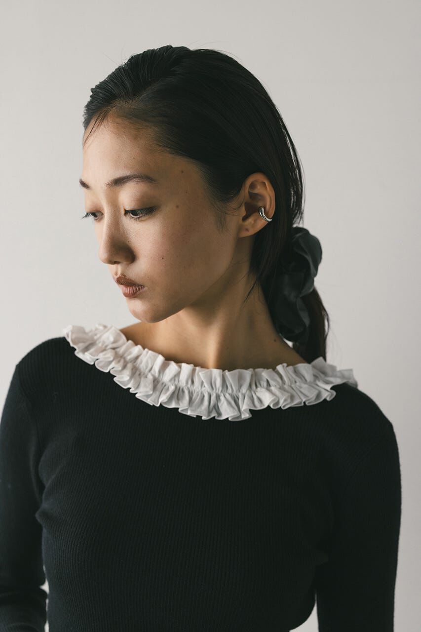 STYLEMIXER「バックオープンフリルニットトップ」|ニット・セーター|