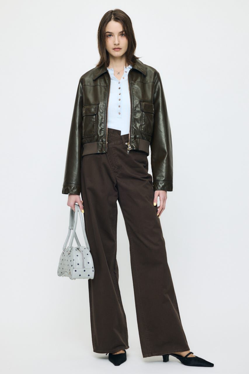 MOUSSY「CROSS CHINO WIDE STRAIGHT」|デニム|