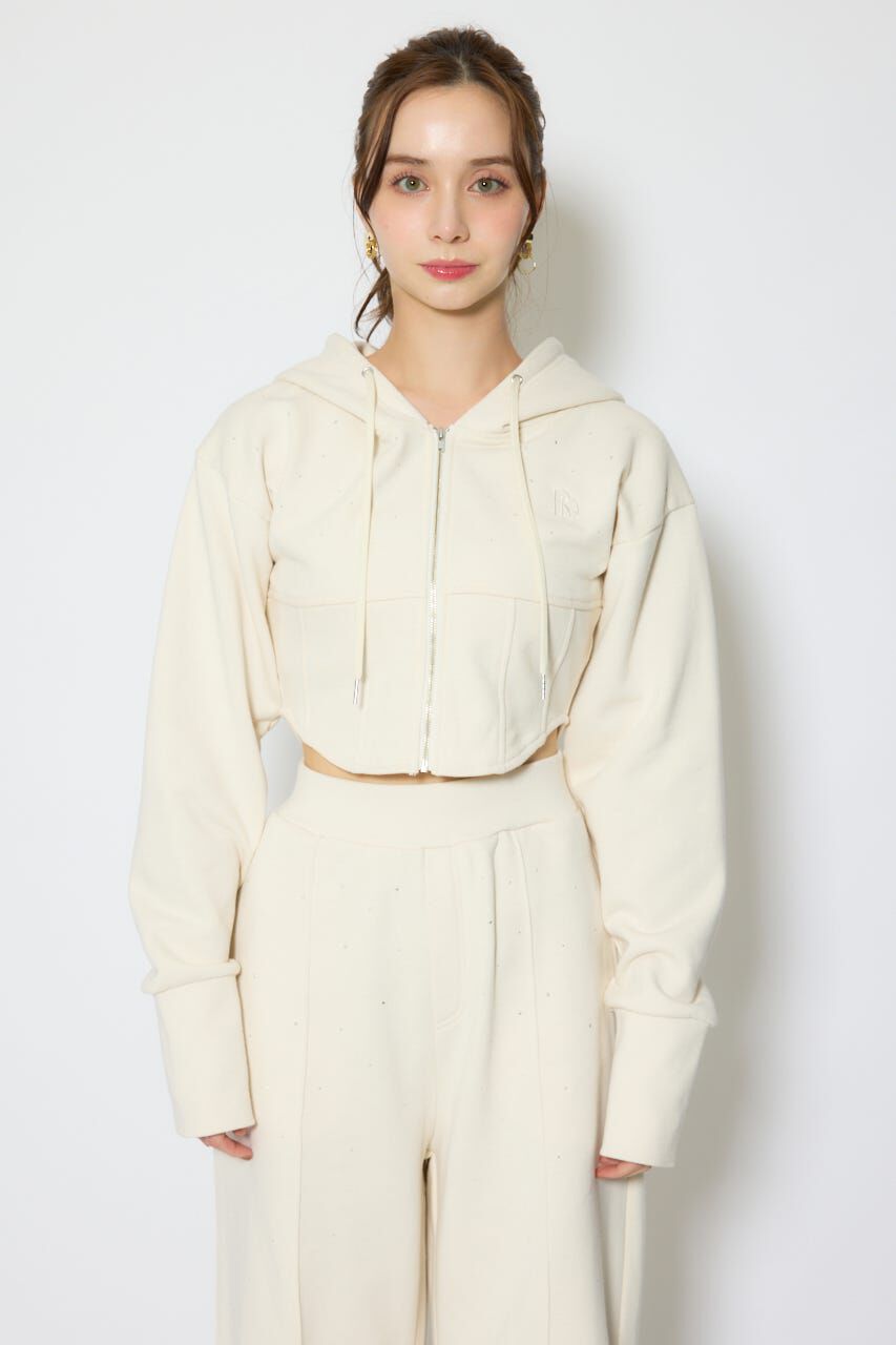 rienda「ビスチェディティールフードスウェット」|Tシャツ・カットソー|