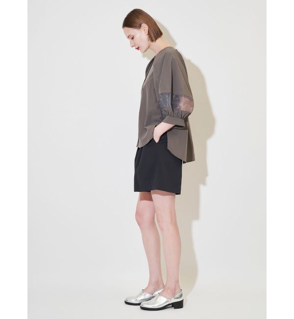 ELENDEEK「ORGANZA MIX SLEEVE BL」|シャツ・ブラウス|