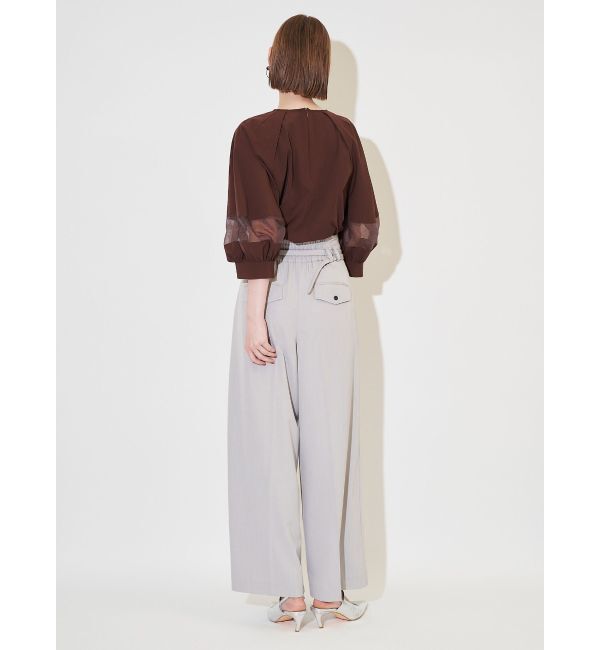 ELENDEEK「ORGANZA MIX SLEEVE BL」|シャツ・ブラウス|