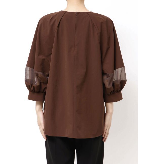 ELENDEEK「ORGANZA MIX SLEEVE BL」|シャツ・ブラウス|