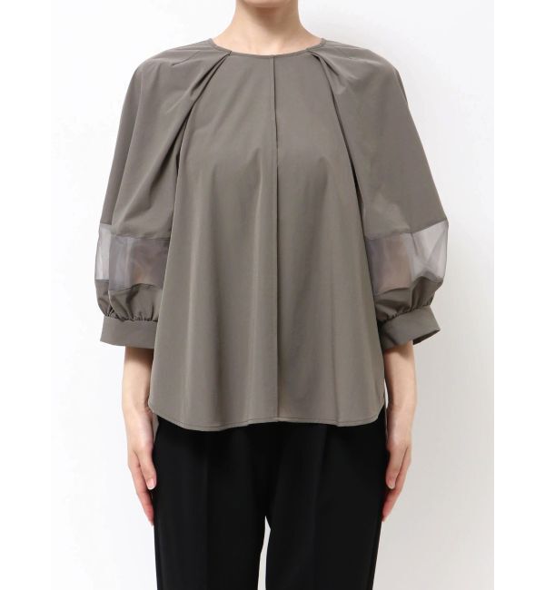 ELENDEEK「ORGANZA MIX SLEEVE BL」|シャツ・ブラウス|