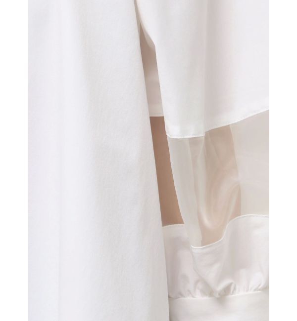 ELENDEEK「ORGANZA MIX SLEEVE BL」|シャツ・ブラウス|