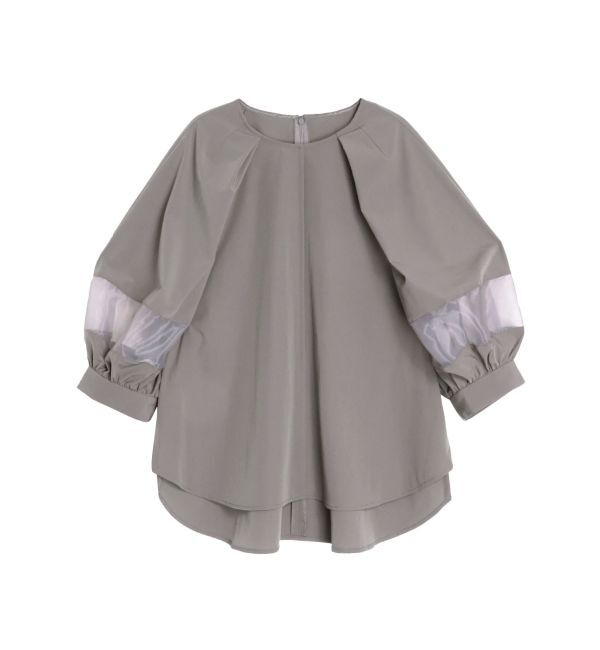 ELENDEEK「ORGANZA MIX SLEEVE BL」|シャツ・ブラウス|