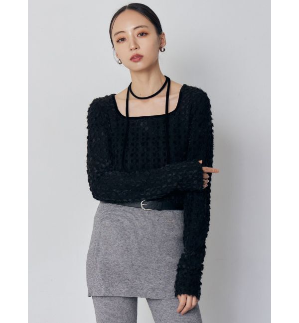 MURUA「リボンタイフェザートップス」|Tシャツ・カットソー|