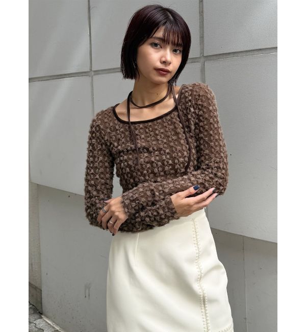 MURUA「リボンタイフェザートップス」|Tシャツ・カットソー|