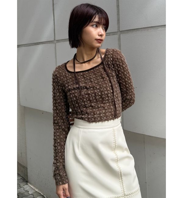 MURUA「リボンタイフェザートップス」|Tシャツ・カットソー|