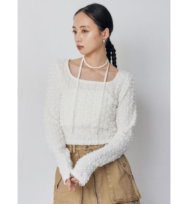 MURUA「リボンタイフェザートップス」|Tシャツ・カットソー|