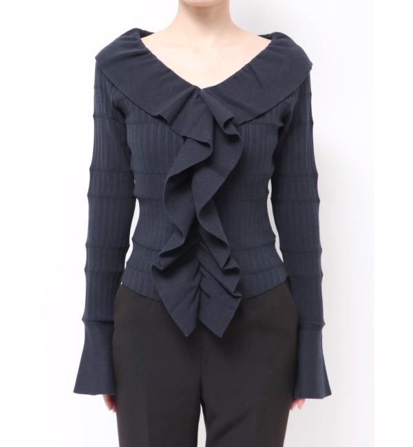 LAGUNAMOON「ラッフルフリルニットプルオーバー」|ニット・セーター|