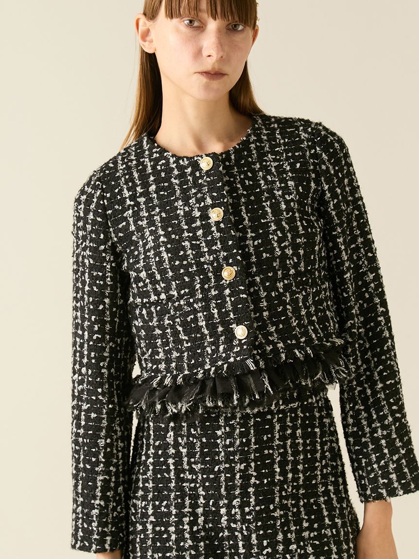 FURFUR「【限定カラー】ツイードジャケット」|ノーカラージャケット|