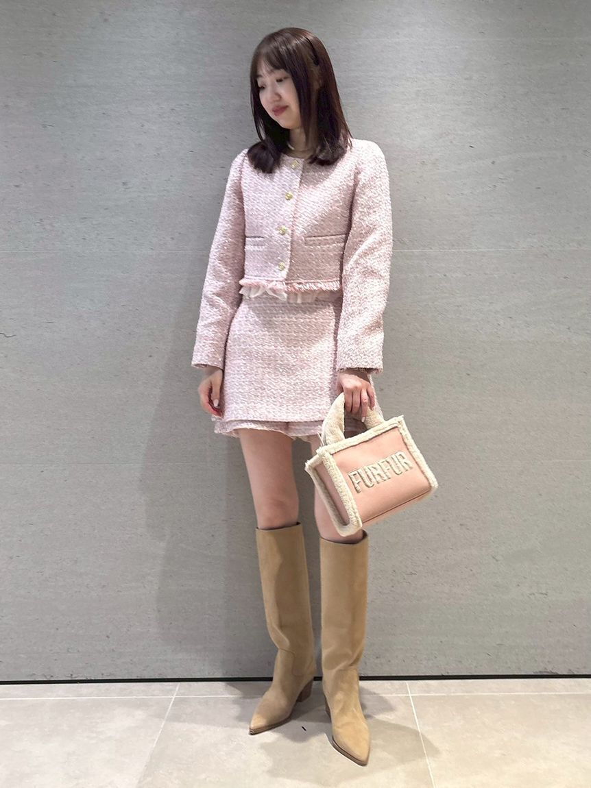FURFUR「【限定カラー】ツイードジャケット」|ノーカラージャケット|