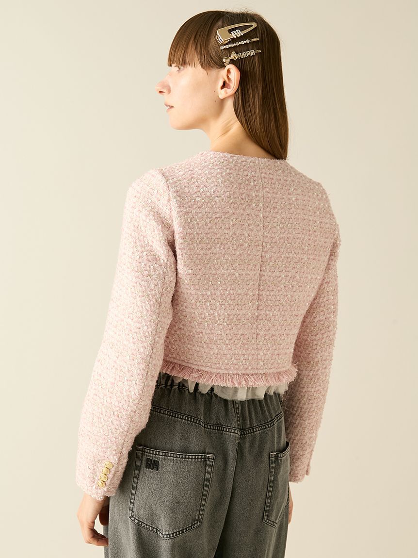 FURFUR「【限定カラー】ツイードジャケット」|ノーカラージャケット|