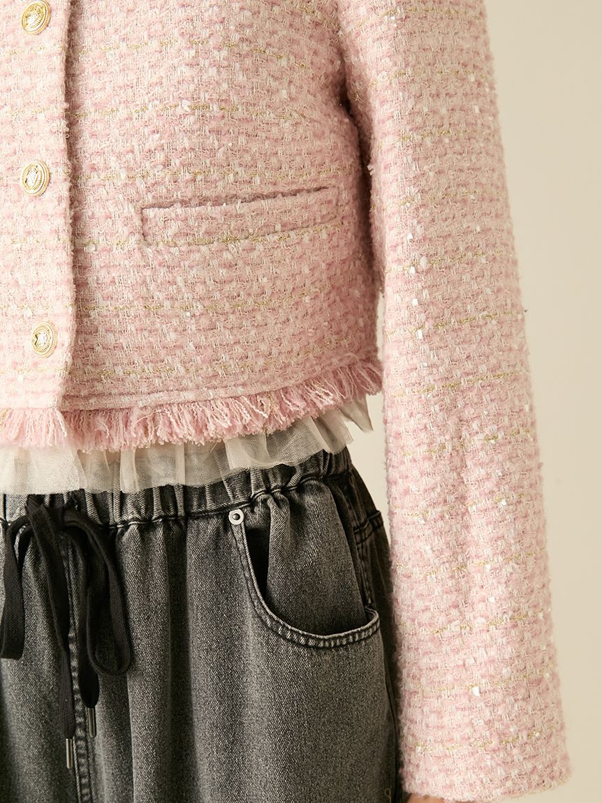 FURFUR「【限定カラー】ツイードジャケット」|ノーカラージャケット|