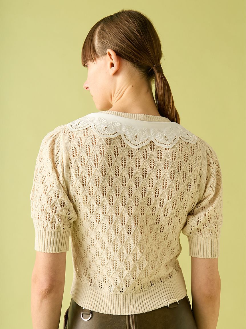 FURFUR「レースカラーカーディガン」|カーディガン|