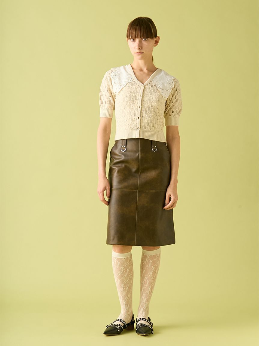 FURFUR「レースカラーカーディガン」|カーディガン|