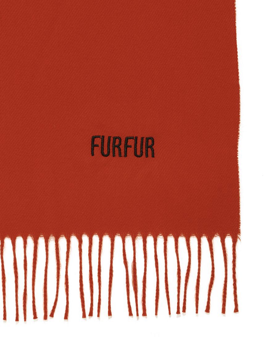 FURFUR「ロゴ刺繍大判ストール」|マフラー|