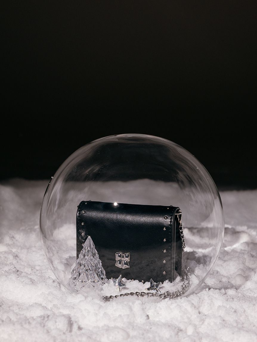 FURFUR「【限定カラー】リボンカシメミニウォレットショルダー」|財布|BLK