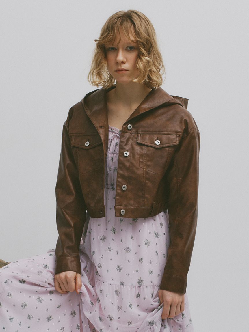 FURFUR「マルチマテリアルフードブルゾン」|ブルゾン・スタジャン|