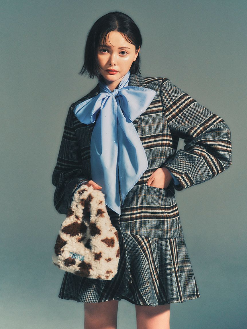 FURFUR「ツイードフレアドレスコート」|チェスターコート|