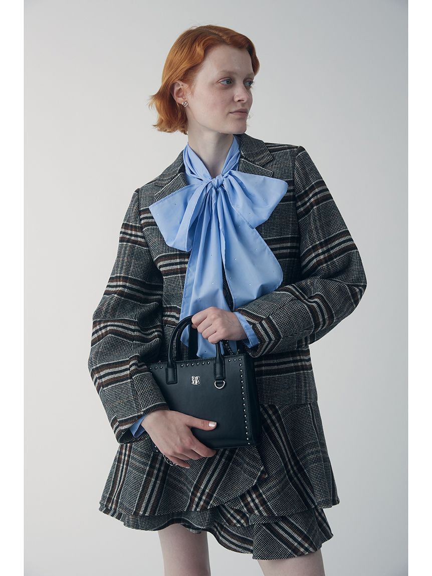 FURFUR「ツイードフレアドレスコート」|チェスターコート|