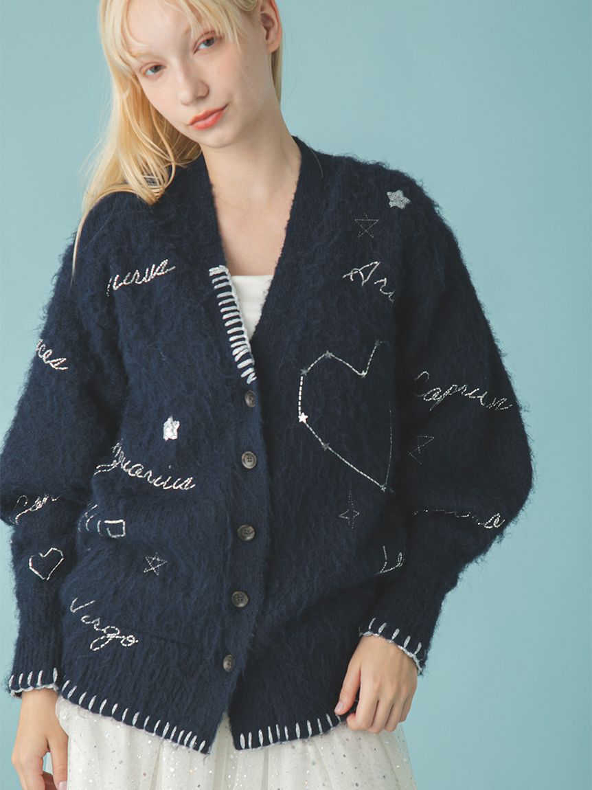 FURFUR「スターモチーフ刺繍カーディガン」|カーディガン|