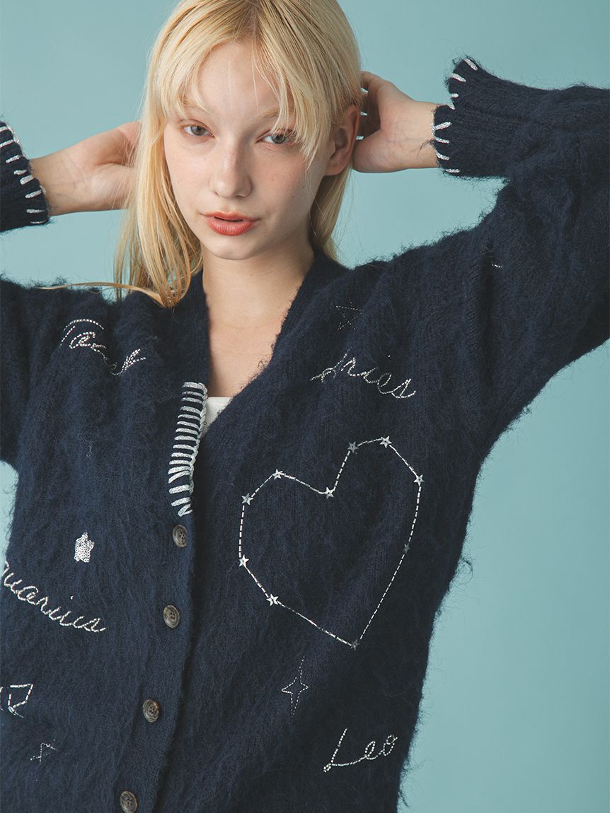 FURFUR「スターモチーフ刺繍カーディガン」|カーディガン|