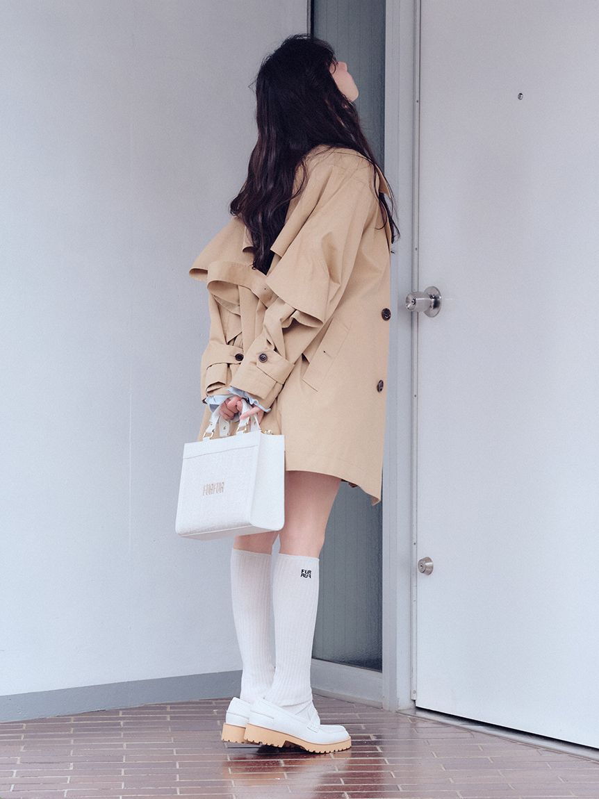 FURFUR「フリルショートトレンチコート」|トレンチコート|