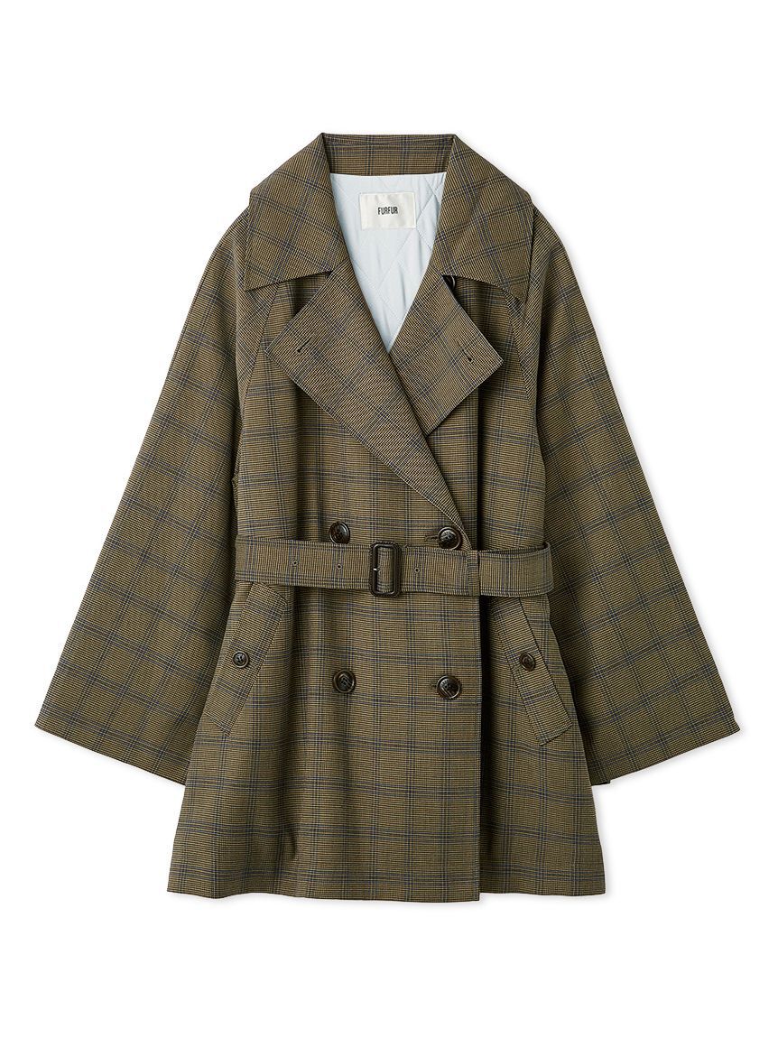 FURFUR「フリルショートトレンチコート」|トレンチコート|CHECK