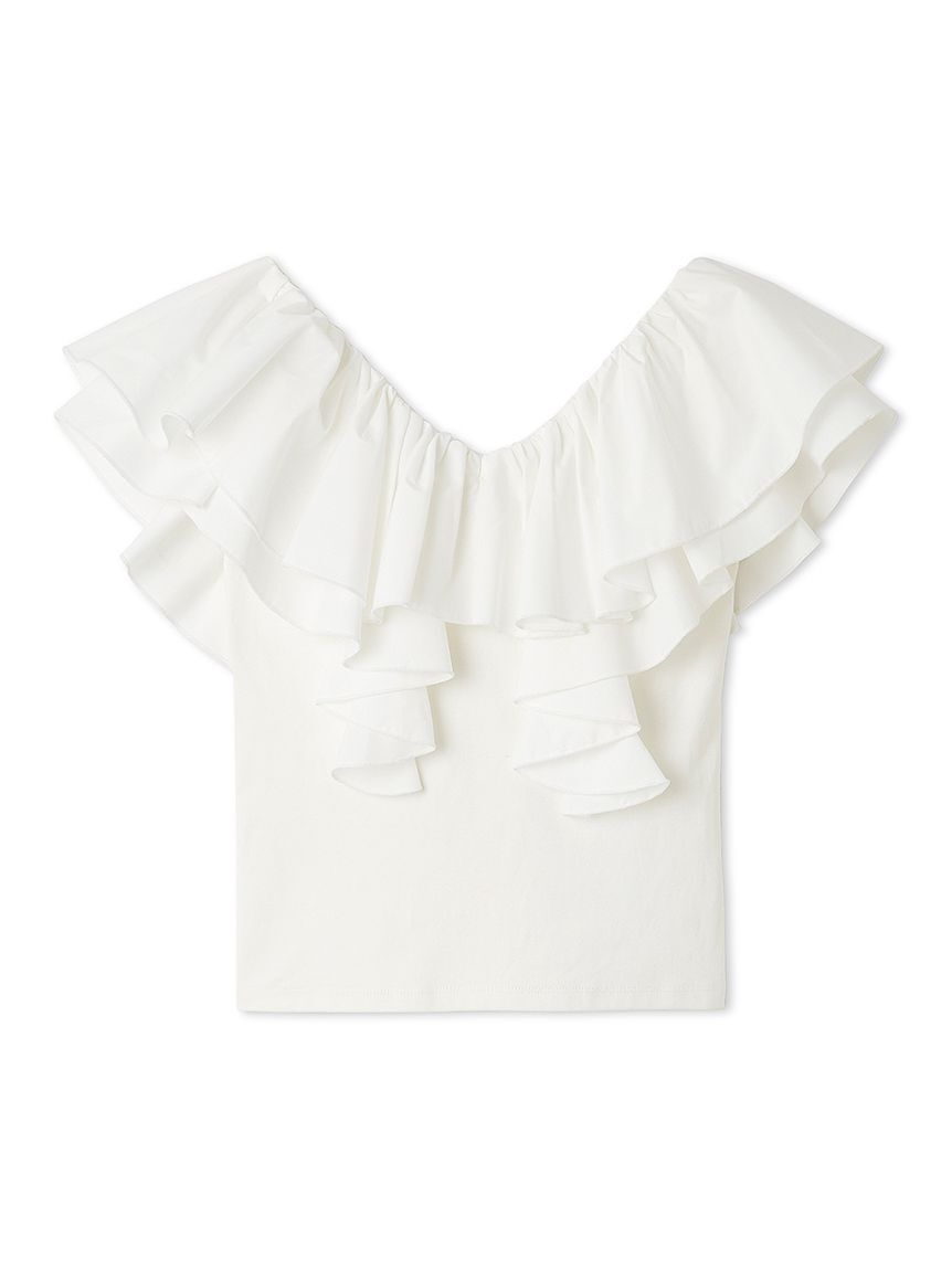 LILY BROWN「デコルテフリルカットトップス」|Tシャツ・カットソー|