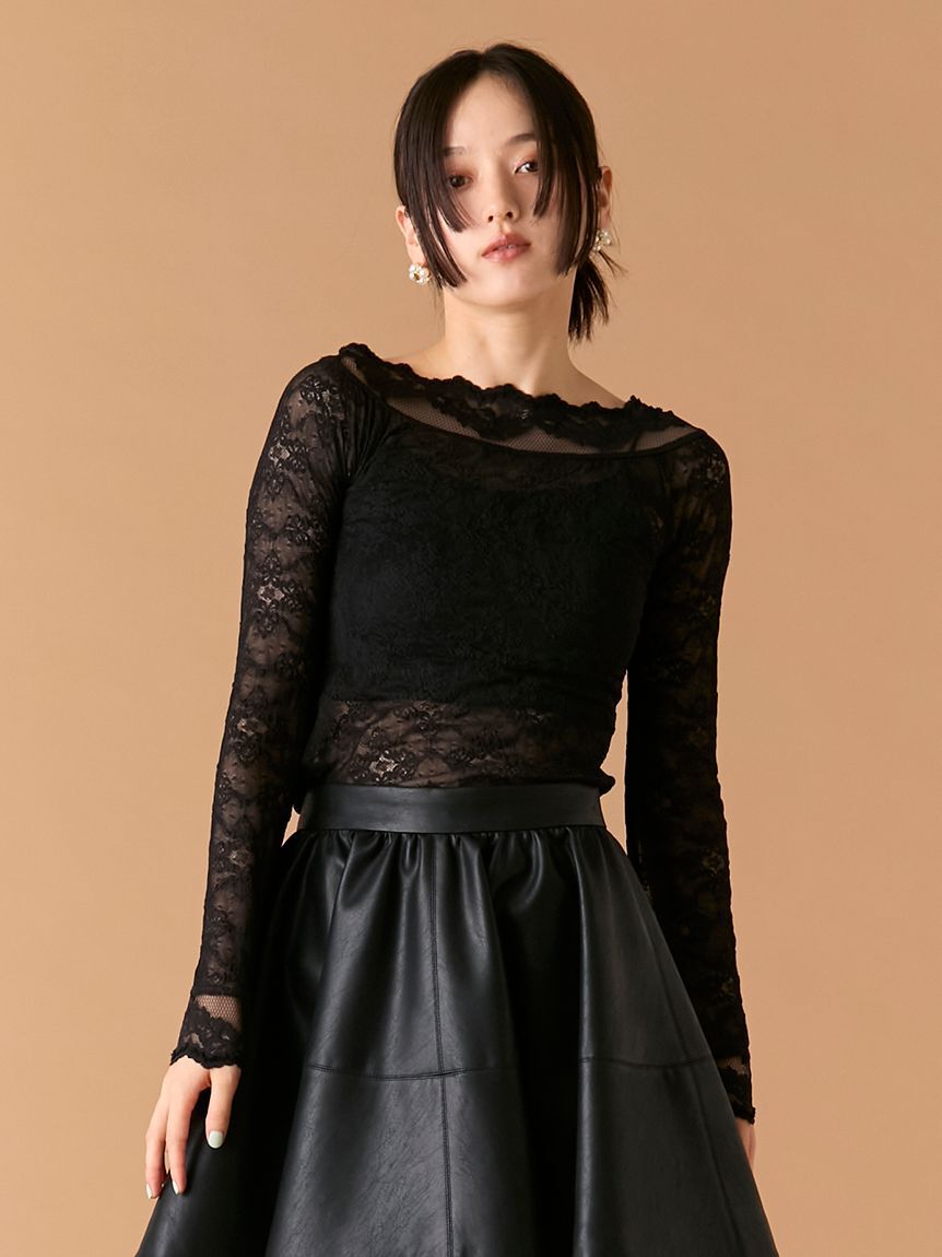 LILY BROWN「レースフーディートップス(Hearts2Hearts着用)」|Tシャツ・カットソー|