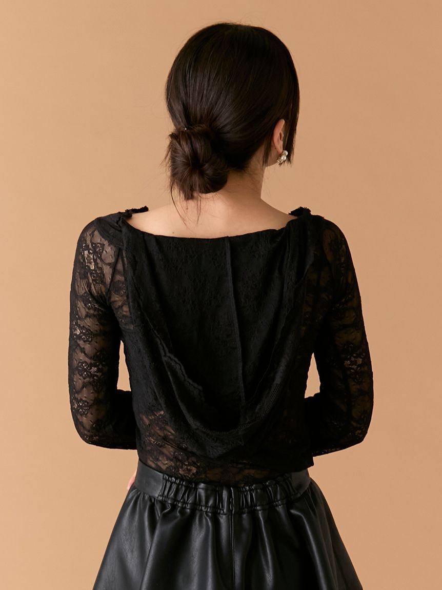 LILY BROWN「レースフーディートップス(Hearts2Hearts着用)」|Tシャツ・カットソー|