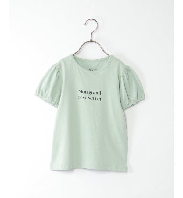 ikka kids「USAコットン パフスリーブプリントTシャツ（120~160cm）」|Tシャツ・カットソー|