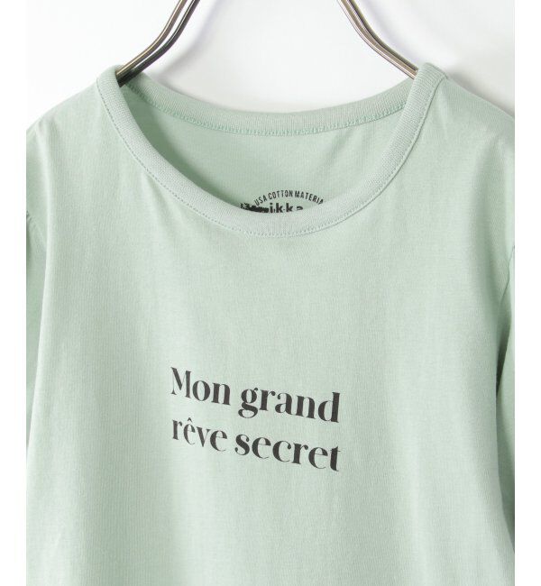 ikka kids「USAコットン パフスリーブプリントTシャツ（120~160cm）」|Tシャツ・カットソー|