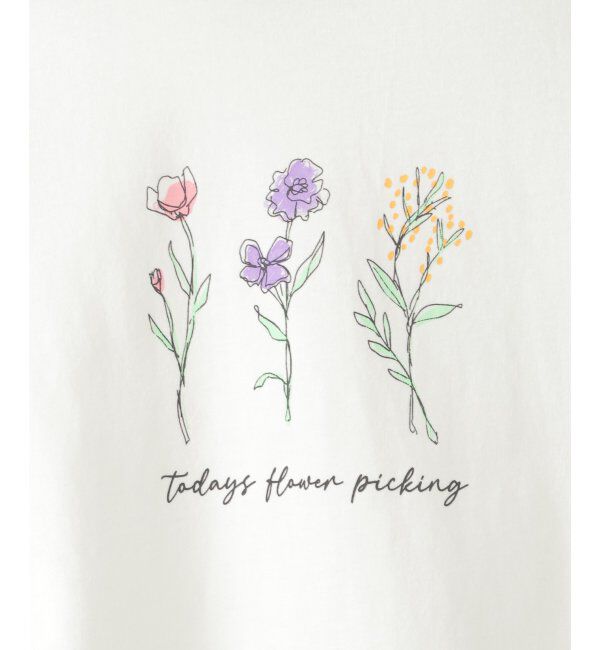 ikka kids「USAコットン パフスリーブプリントTシャツ（120~160cm）」|Tシャツ・カットソー|