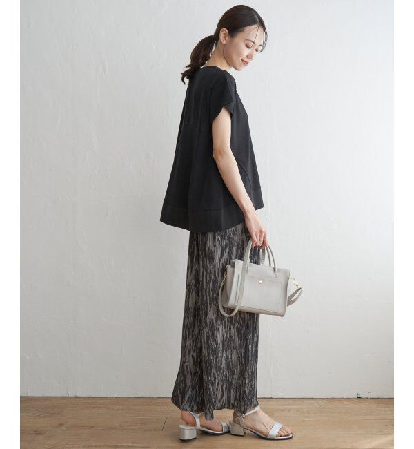 ikka「【親子おそろい】Aライン裾切り替えカットソー」|その他|