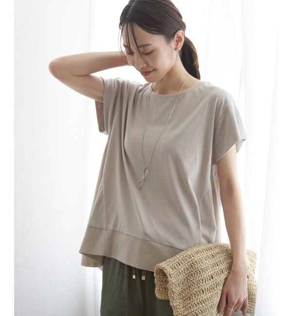 ikka「【親子おそろい】Aライン裾切り替えカットソー」|その他|